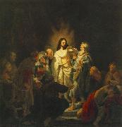 Rembrandt Peale The Incredulity of St Thomas oil